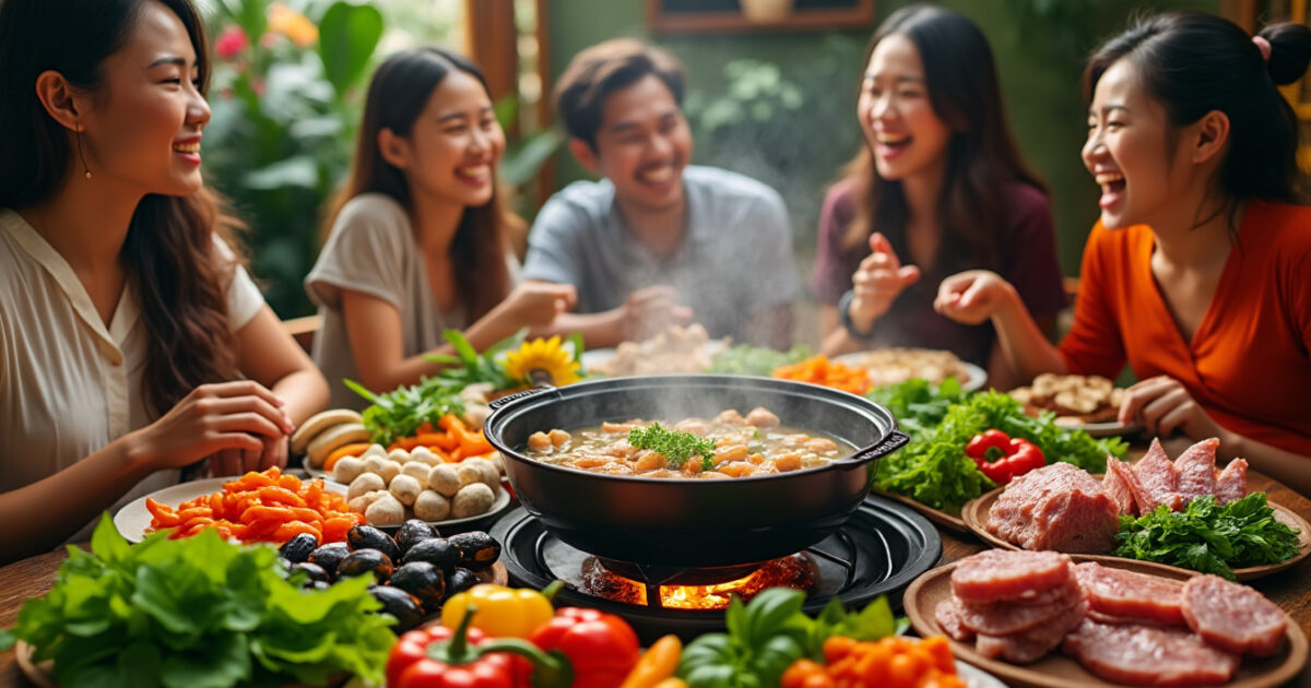 découvrez l'univers savoureux du lẩu, la fondue vietnamienne, un plat convivial idéal pour des repas chaleureux entre amis ou en famille. dégustez cette expérience gastronomique unique, où chaque ingrédient est un délice à partager.