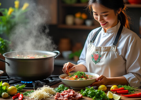 découvrez les secrets d'une recette de pho authentique avec notre guide complet. apprenez les étapes et techniques essentielles de la cuisine vietnamienne pour réaliser ce plat emblématique chez vous.