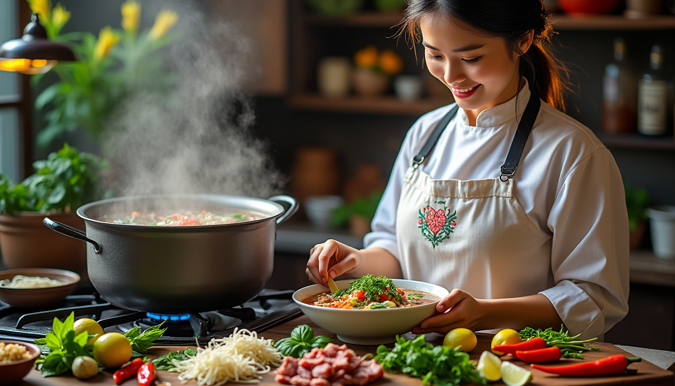 découvrez les secrets d'une recette de pho authentique avec notre guide complet. apprenez les étapes et techniques essentielles de la cuisine vietnamienne pour réaliser ce plat emblématique chez vous.