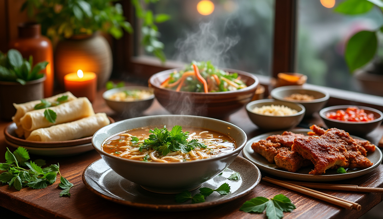 découvrez les délices de la cuisine traditionnelle vietnamienne à travers un aperçu des plats emblématiques, des ingrédients frais et des techniques de préparation qui font la renommée de la gastronomie du vietnam. un voyage culinaire riche en saveurs et en couleurs.