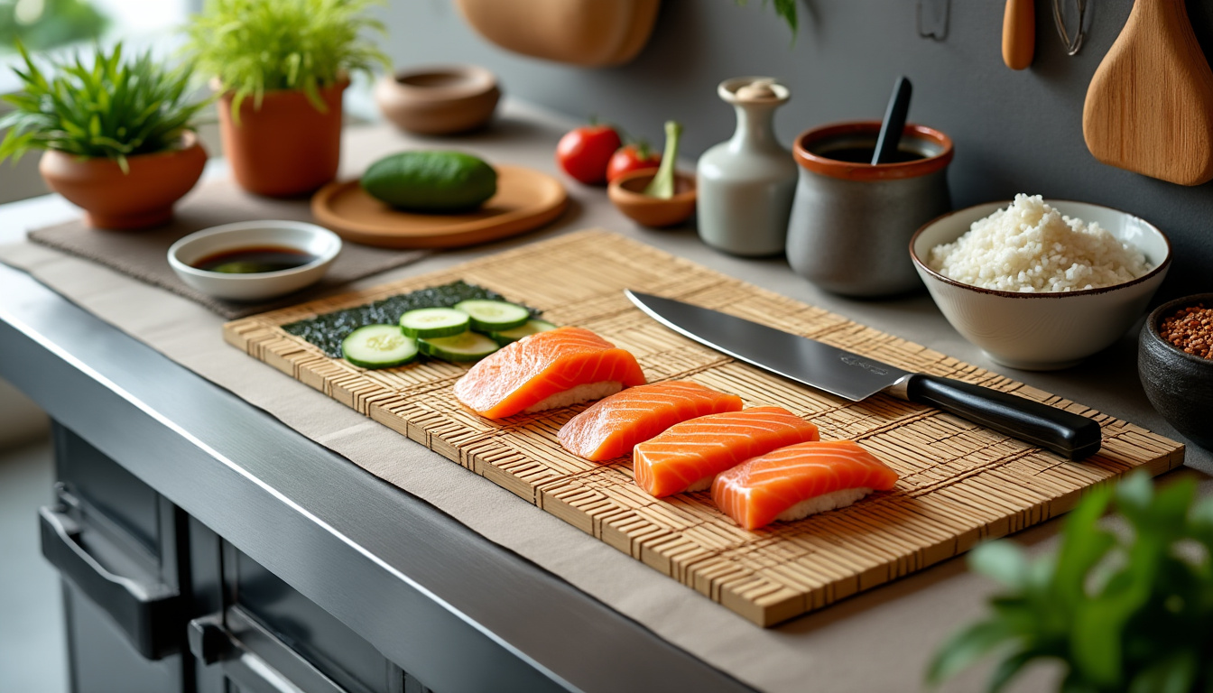 Comment préparer des sushis au saumon facilement 1 découvrez comment préparer facilement de délicieux sushis au saumon chez vous. suivez nos étapes simples et conseils pratiques pour savourer ce plat japonais emblématique, avec des ingrédients frais et des techniques accessibles à tous.