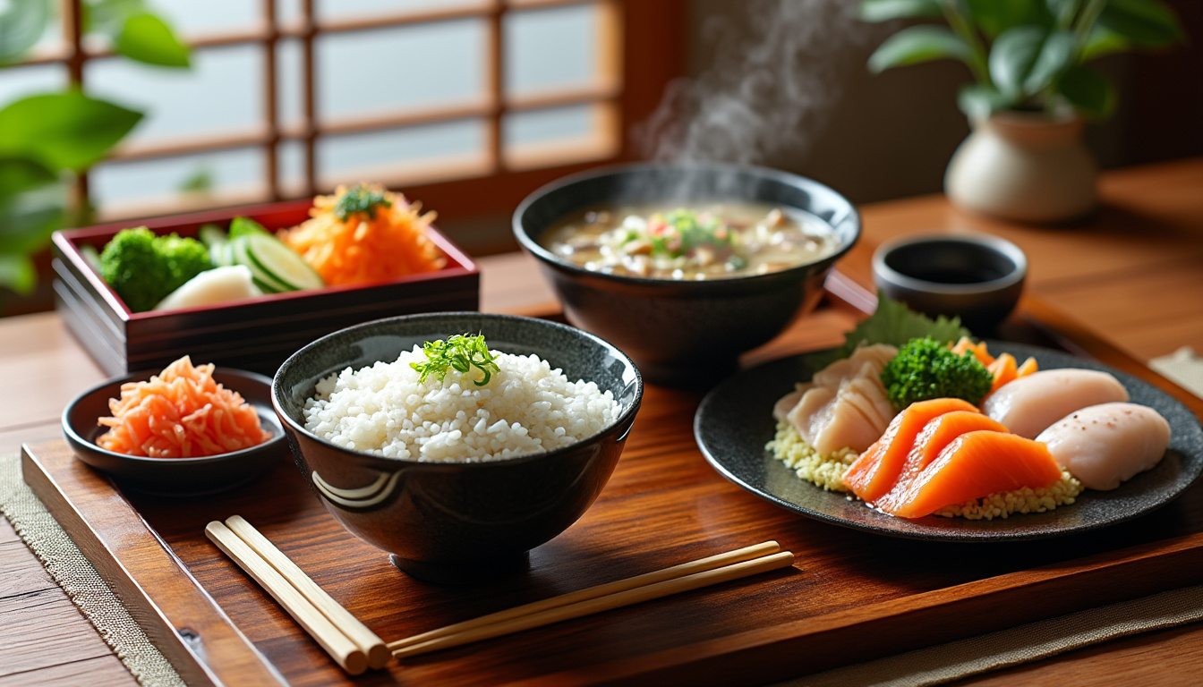 Que mange les japonais le midi : un aperçu de leur cuisine traditionnelle 2 découvrez les délices de la cuisine traditionnelle japonaise au déjeuner ! cet article explore les plats typiques consommés par les japonais le midi, mettant en lumière des ingrédients frais et des saveurs uniques. plongez dans l'univers culinaire nippon et apprenez-en plus sur les habitudes alimentaires qui font la renommée de ce pays.