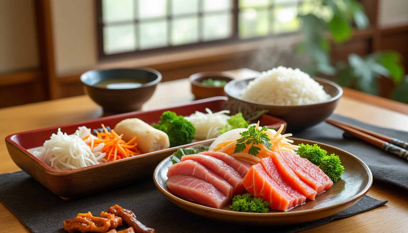 Que mange les japonais le midi : un aperçu de leur cuisine traditionnelle 1 découvrez les délices de la cuisine japonaise au déjeuner ! cet article vous plonge dans les habitudes culinaires des japonais, mettant en avant des plats traditionnels savoureux et variés qui font du repas de midi un moment unique. explorez les ingrédients, les préparations et les valeurs culturelles qui enrichissent leur gastronomie.