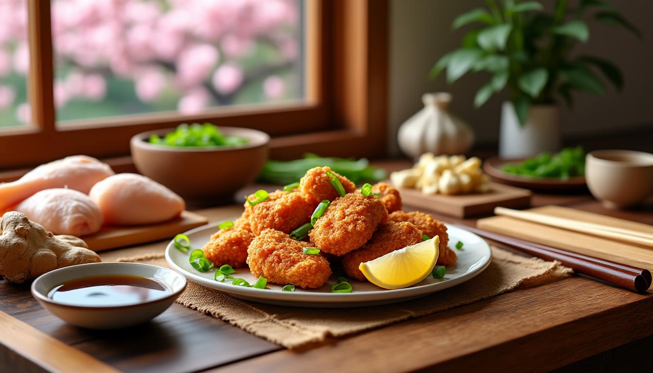 découvrez les secrets du poulet karaage, un plat japonais emblématique. plongez dans ses origines, apprenez les techniques de préparation et savourez ce délice croustillant qui ravira vos papilles. idéal pour les amateurs de cuisine asiatique.