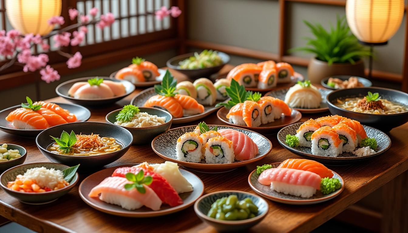 Découverte des saveurs de la cuisine japonaise 2 explorez l'univers fascinant de la cuisine japonaise à travers ses saveurs uniques et ses traditions culinaires. apprenez à connaître les ingrédients authentiques, les techniques de préparation et les plats emblématiques qui font la richesse de cette gastronomie. une invitation à un voyage gustatif inoubliable!