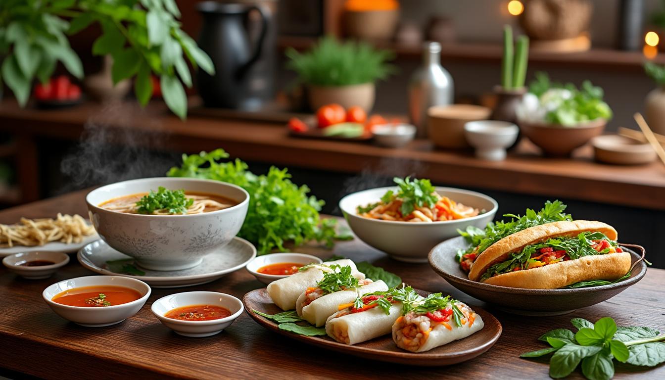 Découverte des saveurs uniques de la cuisine vietnamienne 2 plongez dans l'univers fascinant de la cuisine vietnamienne, où des saveurs uniques et des ingrédients frais s'entrelacent pour créer des plats savoureux. découvrez les secrets des recettes traditionnelles et laissez-vous séduire par cette gastronomie riche en couleurs et en arômes.