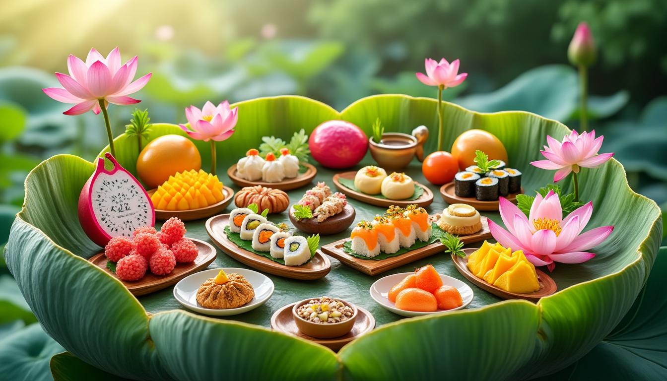 découvrez les mets savoureux et les plats variés que l'on peut déguster dans le lotus. un voyage culinaire à travers les traditions et les spécialités qui mettent en valeur cette plante fascinante dans la gastronomie.