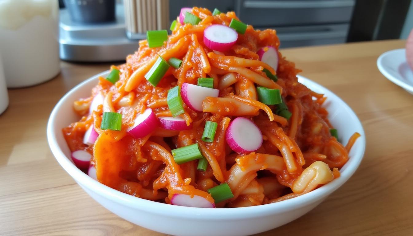 Les bienfaits du kimchi 4 découvrez les nombreux bienfaits du kimchi, ce plat fermenté coréen riche en nutriments qui booste votre système immunitaire, favorise la digestion et contribue à une alimentation équilibrée. plongez dans l'univers des probiotiques et des saveurs uniques du kimchi !